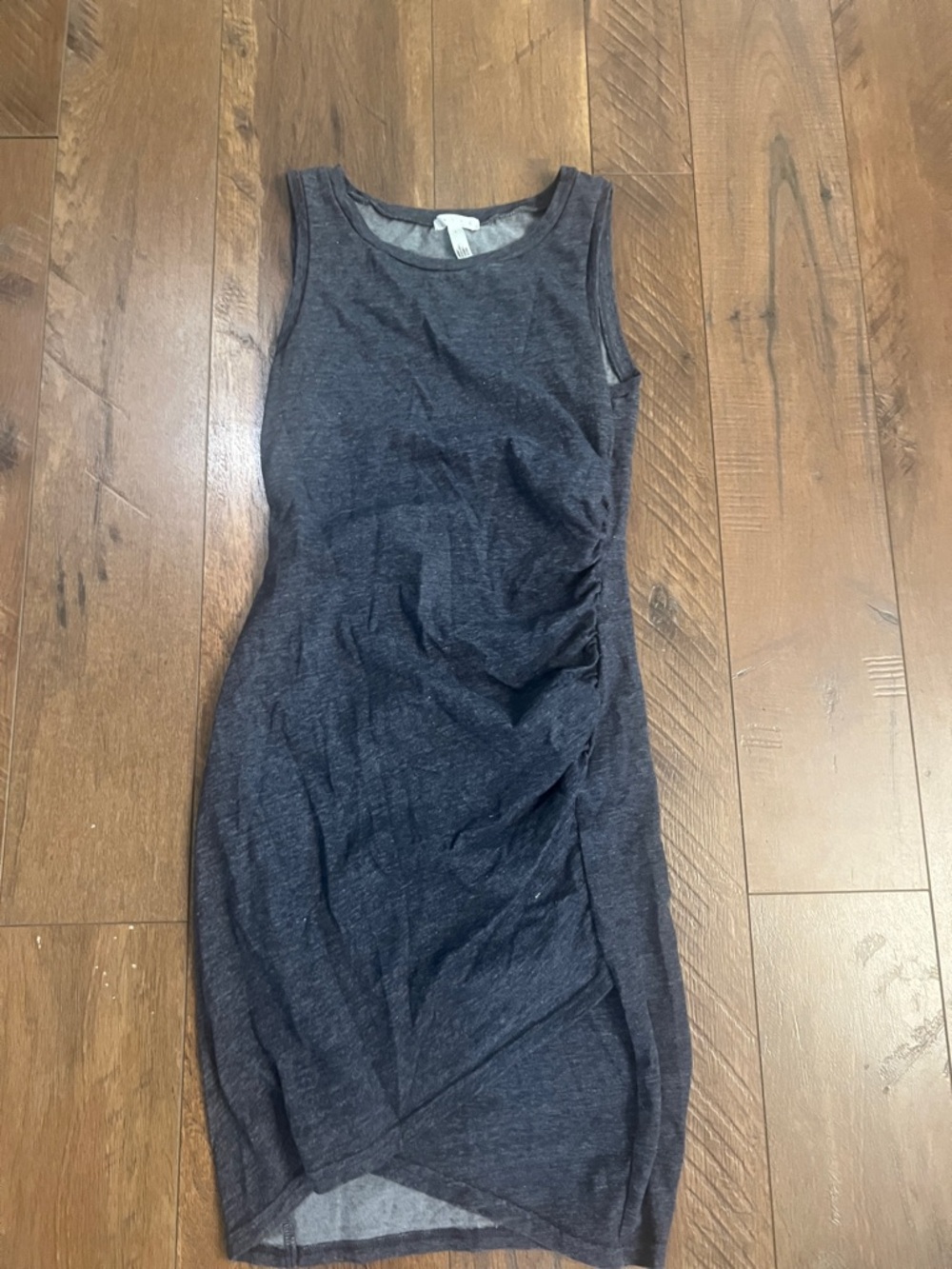 Sleeveless Navy Ruched Bodycon Dress